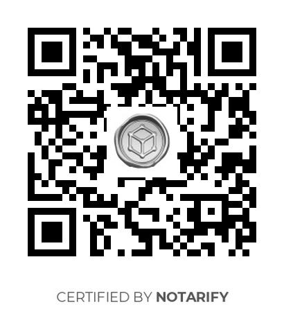 Certificato notarizzazione su blockchain